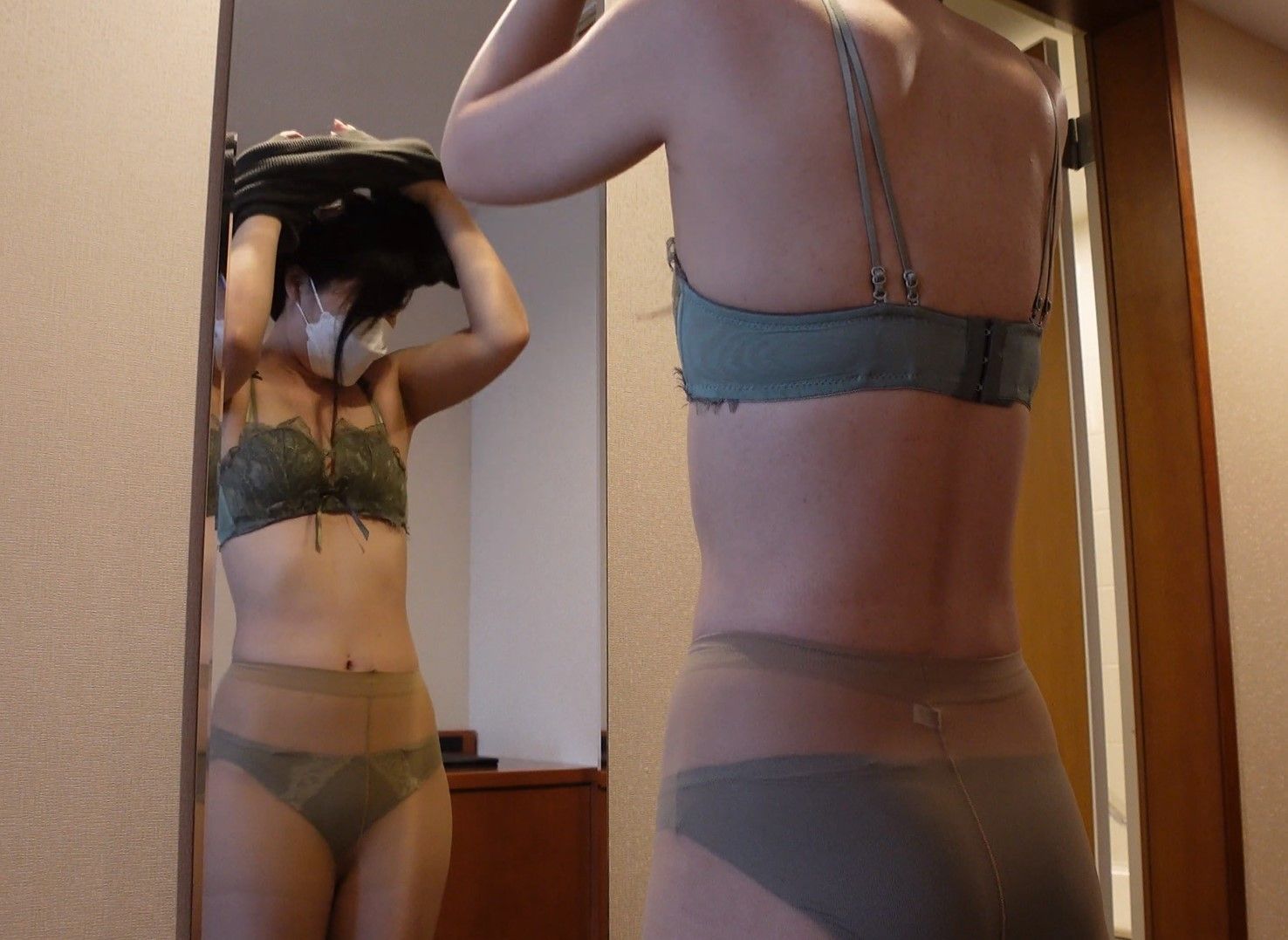 【女子大生の全裸着替え】【ホテル従業員の着替え】詰め合わせセット　美味しいパスタ作ったお前　ホテルウーマン　女性従業員パンチラ　ブラウス着替え盗撮　治験バイト盗撮　女子大生全裸着替え